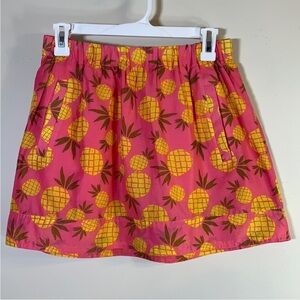 NWOT. J. Crew Pineapple Print Pocket Mini Skirt. XS.